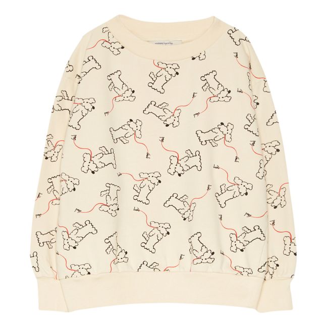 Sweatshirt aus Bio-Baumwolle Dog | Cremefarben