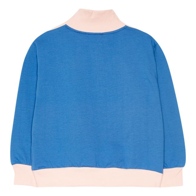 Sweatshirt aus Bio-Baumwolle mit Reißverschluss Pop Corn | Blau