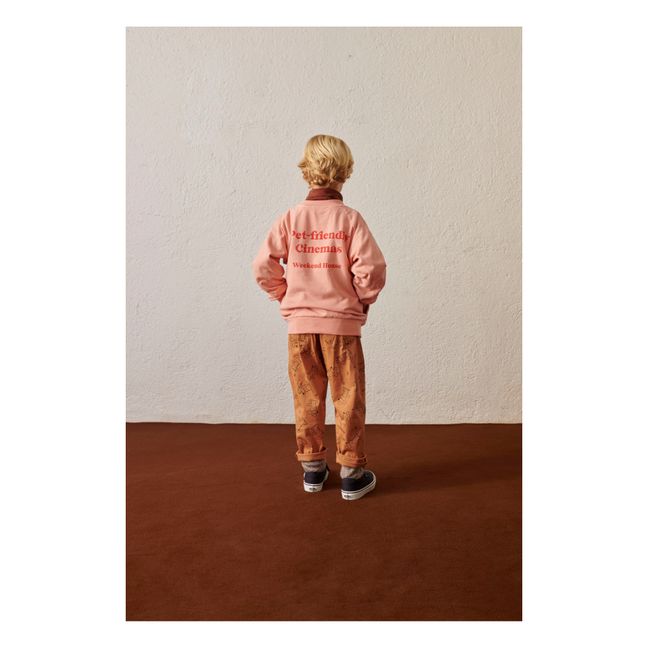Sweatshirt aus Bio-Baumwolle mit Taschen Dog | Rosa
