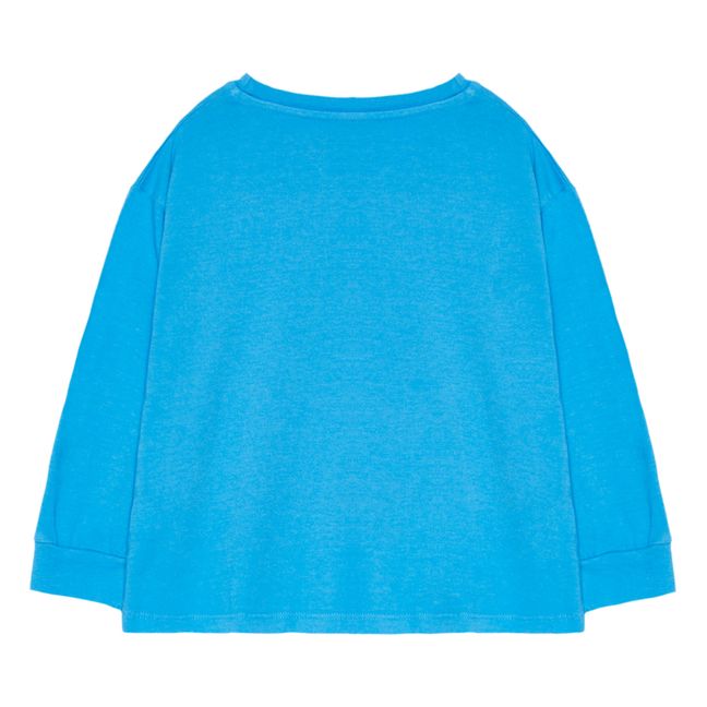 Langärmliches-T-Shirt aus Bio-Baumwolle | Blau