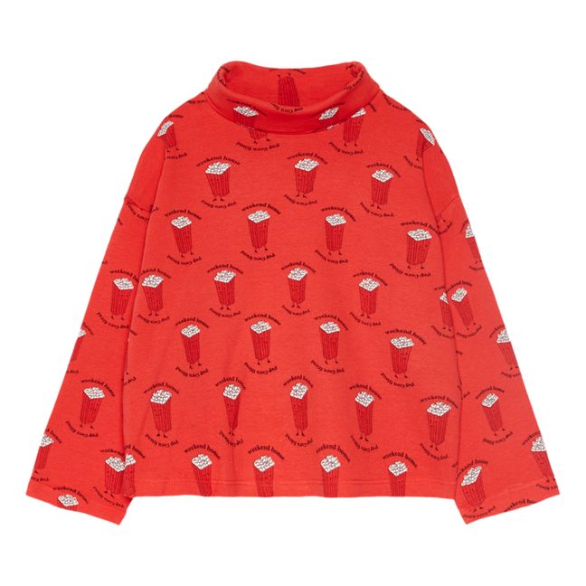 Unterziehlpullover aus Bio-Baumwolle Pop Corn | Rot