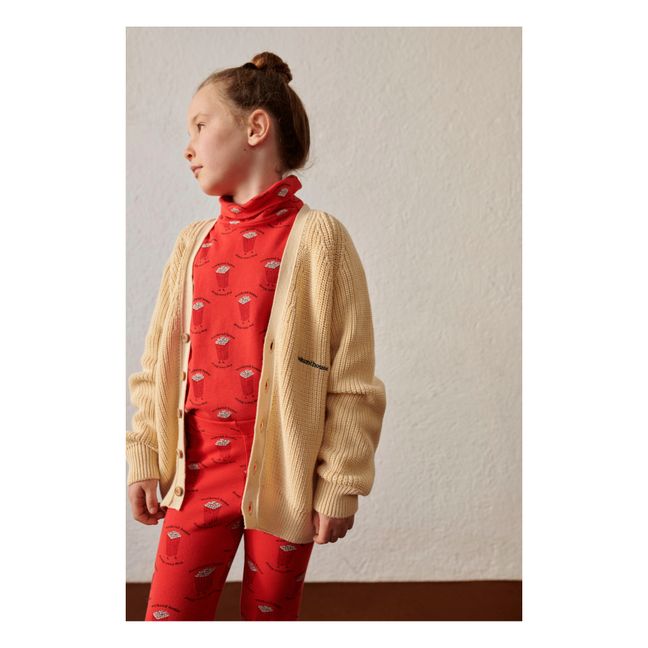 Sous-Pull Coton Bio Pop Corn | Rouge