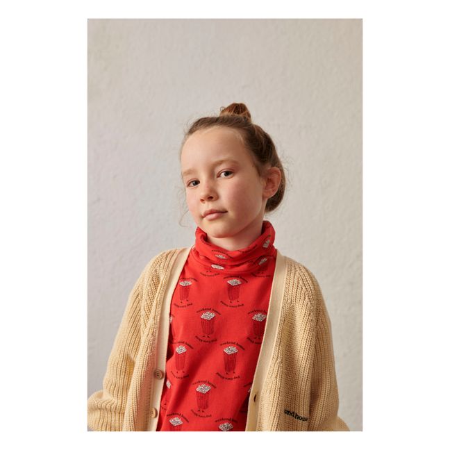 Sous-Pull Coton Bio Pop Corn | Rouge