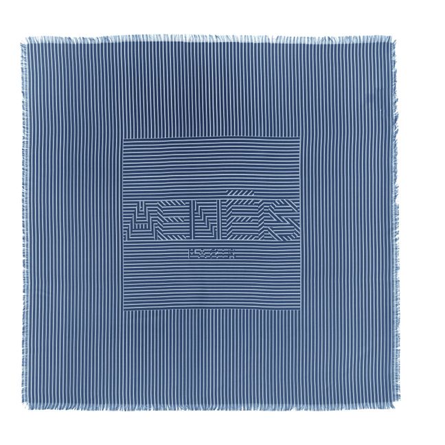 Lui Classic Silk Scarf | Navy blue