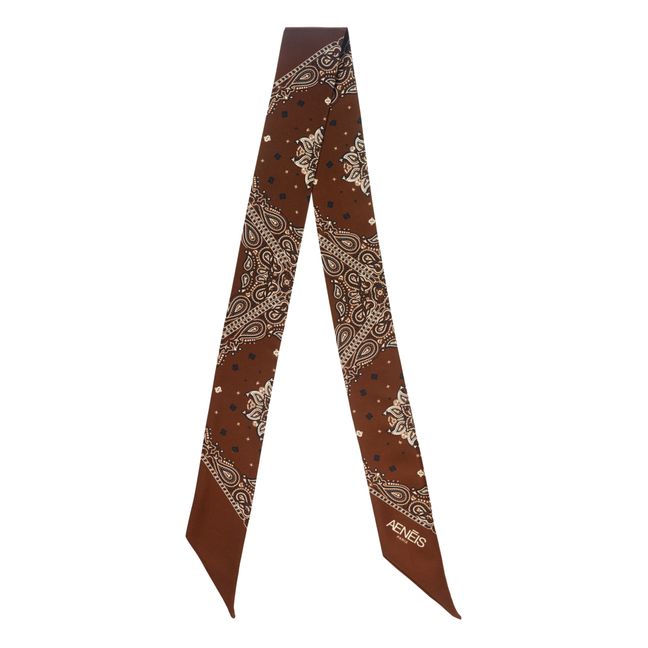 Twilly en Soie Bandana | Marron