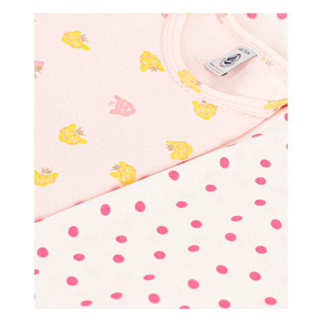 Set di 2 pigiami con pantera e pois | Ecru