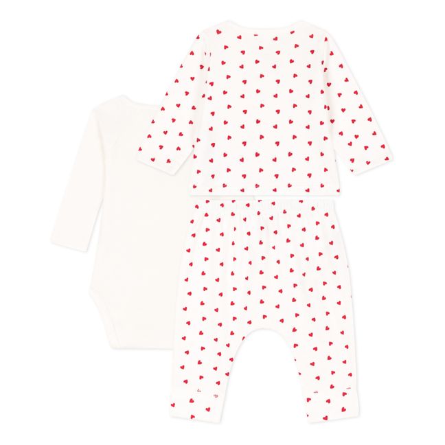 Cardigan + Pantaloni + Body doppiopetto | Bianco
