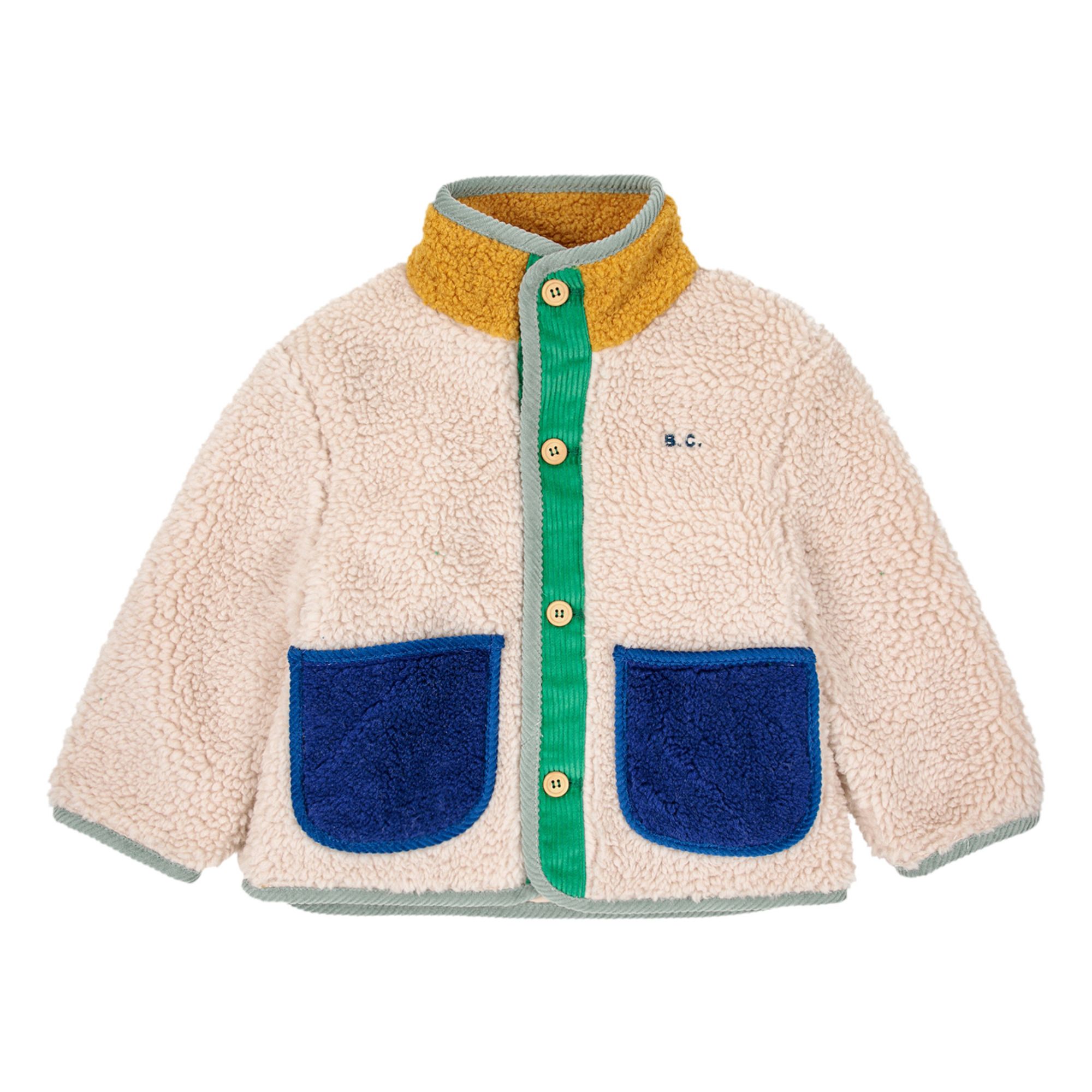 Bobo Choses Colorblock Baby Pelzjacke | Seidenfarben