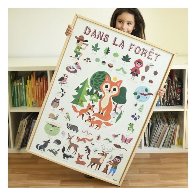 Sticker-Poster der Wald