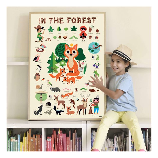 Sticker-Poster der Wald