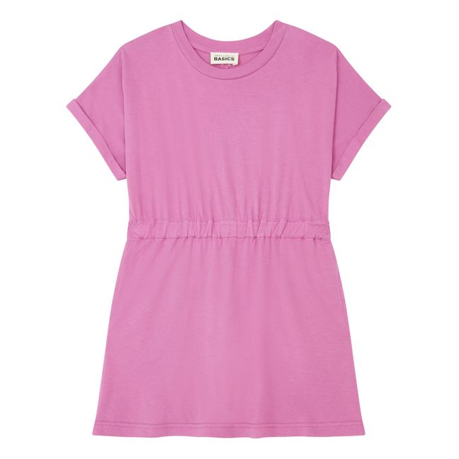 Girl's Organic Cotton Short Dress | Candy pink