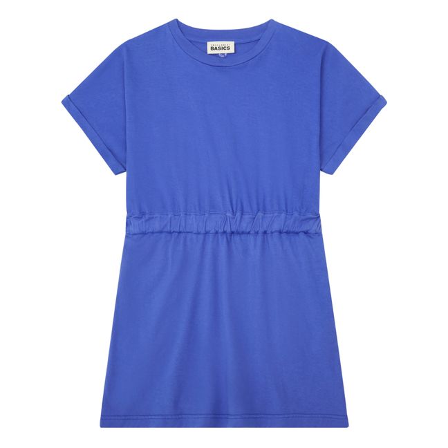 Vestido corto de algodón orgánico Niña | Azul