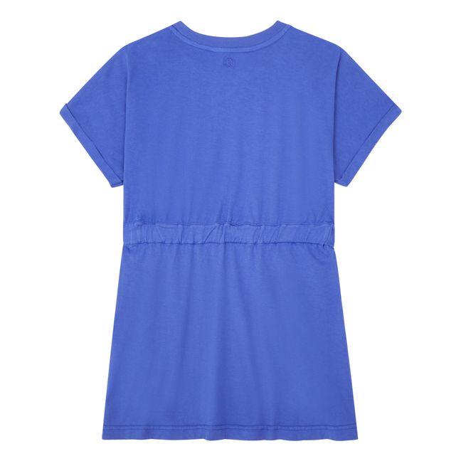 Kurzes Kleid Mädchen Bio-Baumwolle | Blau