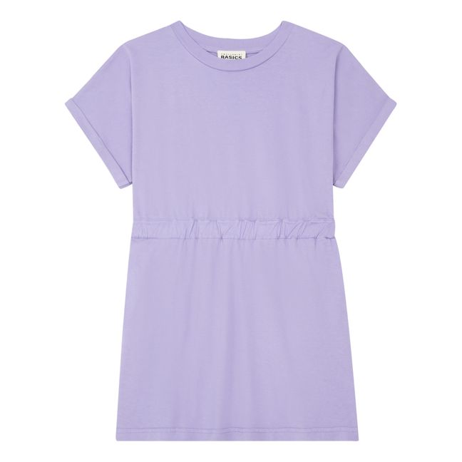 Kurzes Kleid Mädchen Bio-Baumwolle | Lavendel