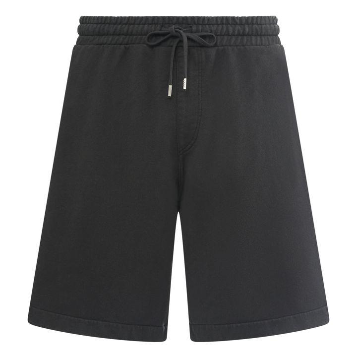 Pantalón corto de muletón orgánico | Negro- Imagen del producto n°0