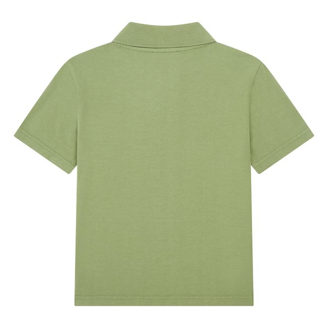 Boy's Organic Cotton Polo Shirt | Verde eucalipto