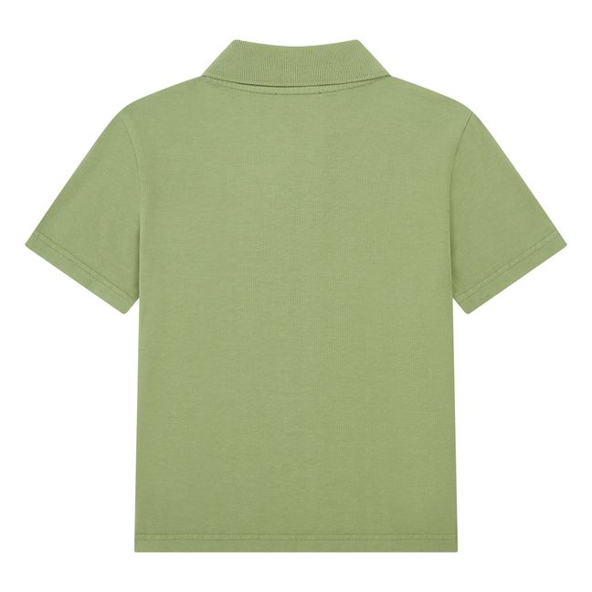 T-Shirt Polo Garçon Coton Bio | Vert Eucalyptus