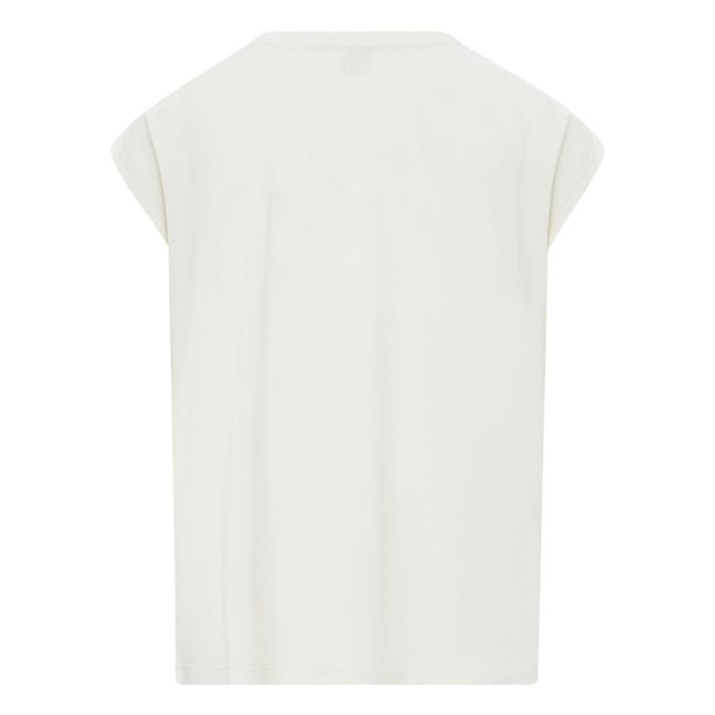 Women's Organic Cotton Pleated T-shirt | Off white