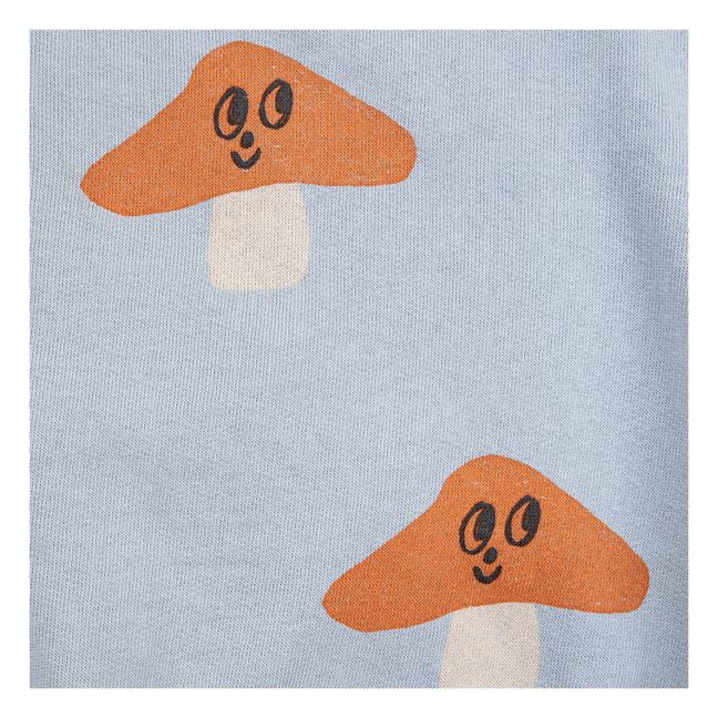 Organic Cotton Mushroom-Print Sweatshirt | Light blue