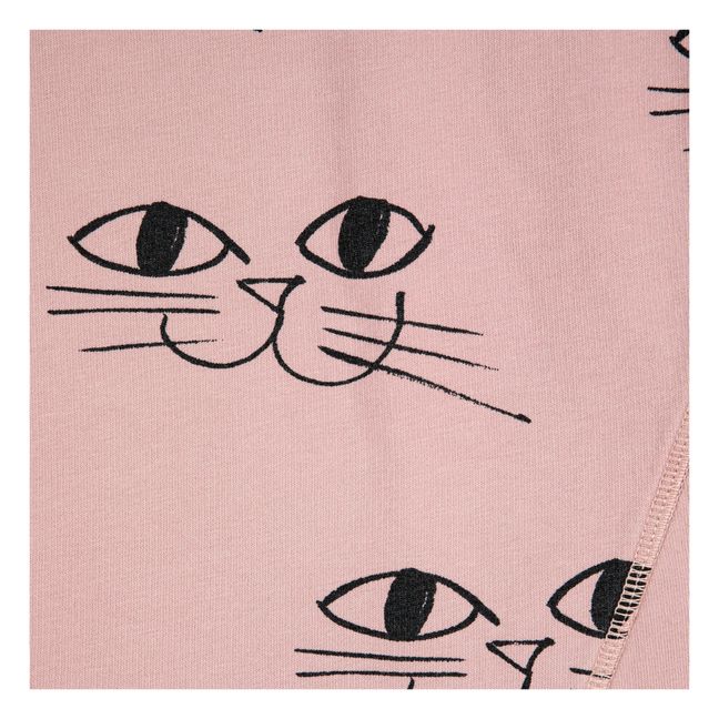Felpa Cropped leggera in cotone organico Gatti | Rosa