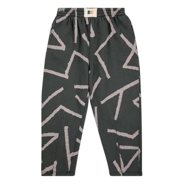 Organic Cotton Lines Joggers | Charcoal grey