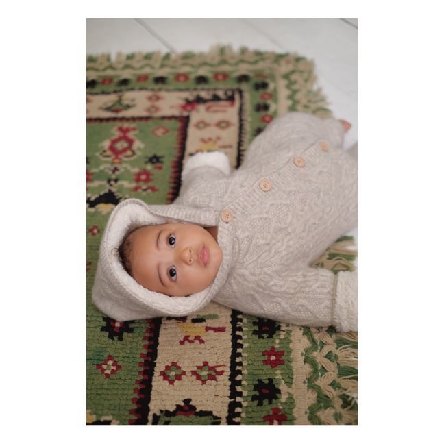 David Wool and Cotton Fur-Lined Baby Snowsuit | Seidenfarben
