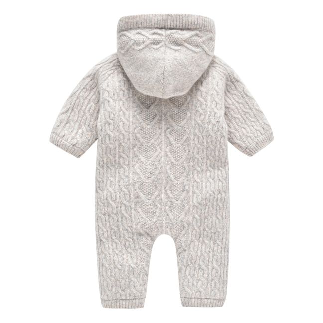 David Wool and Cotton Fur-Lined Baby Snowsuit | Seidenfarben