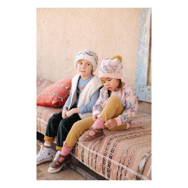 Jacquard Alaska hat | Pale pink
