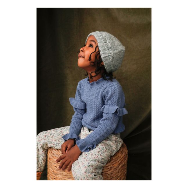 Himane Wool and Cotton Beanie | Blue