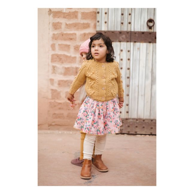 Sankara Wool and Cotton Cardigan | Ochre