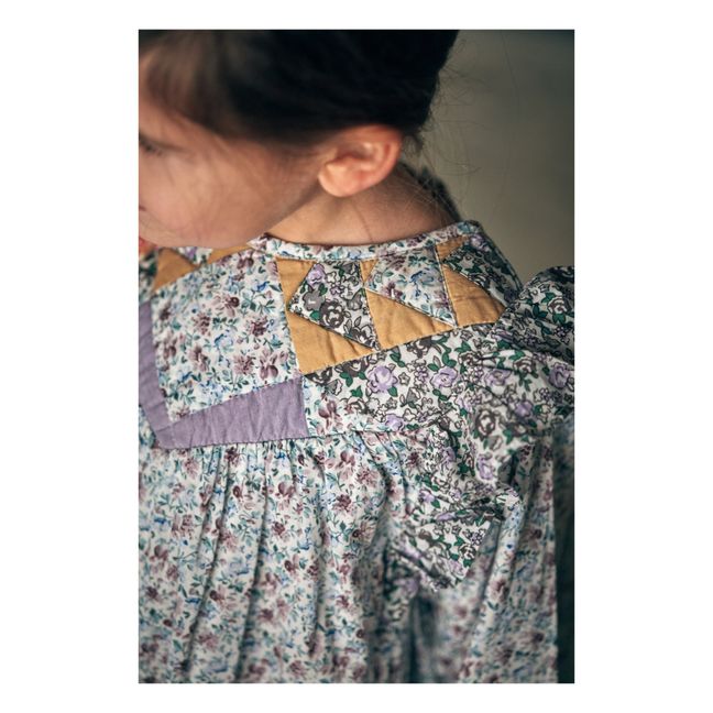 Patchworkkleid Lara | Hellblau
