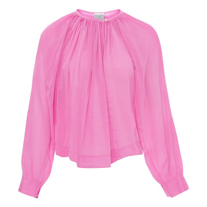 Forte Forte - Bohemian cotton and silk voile blouse - Magenta | Smallable