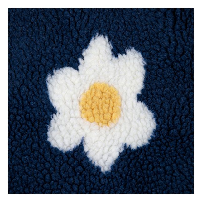 Manteau Polaire Fleurs | Bleu marine