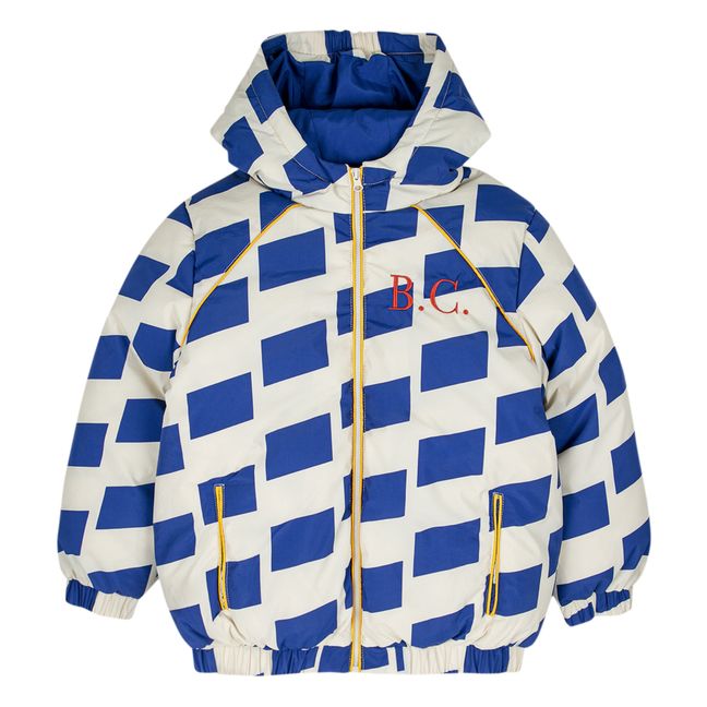 Carreaux down jacket | Ecru