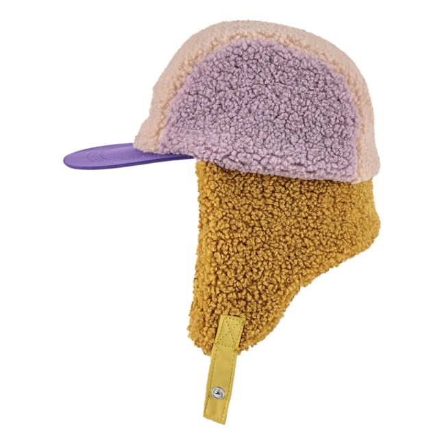 Colorblock Fur Cap | Pink