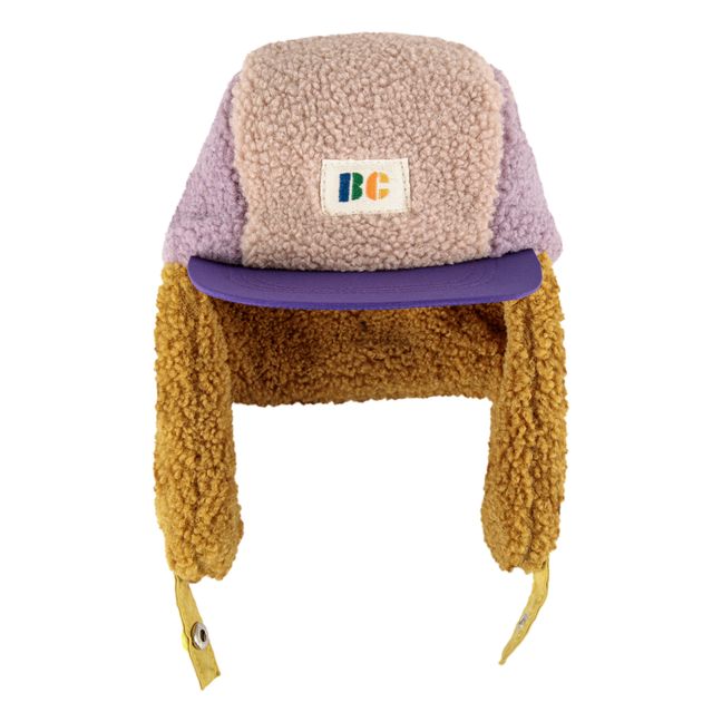 Chapka Façon Fourrure Colorblock | Rose