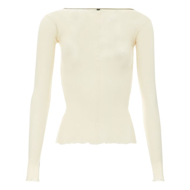 T-shirt Côtelé Pama Coton Bio | Ecru