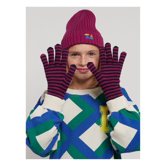 Stripes Gloves | Fuchsia