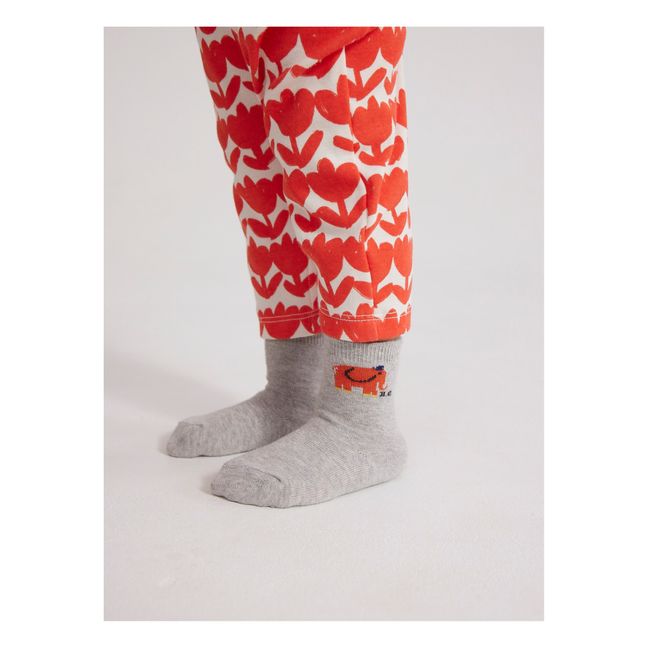 Elephant-Print socks | Heather grey