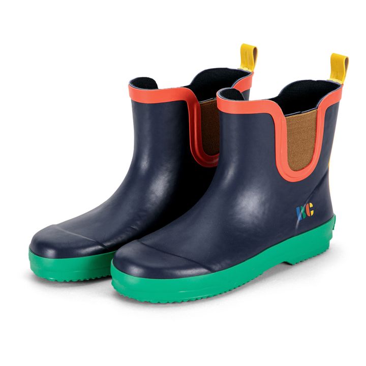 Orange and clearance blue rain boots