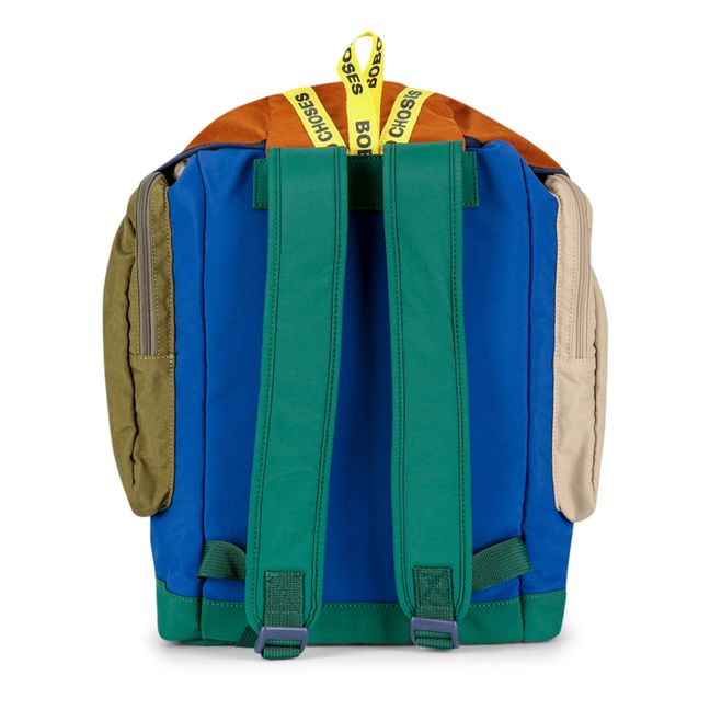 Zaino in cotone organico Colorblock | Blu