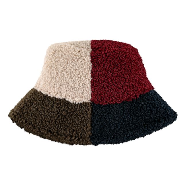 Colorblock Fur Hat | Ecru
