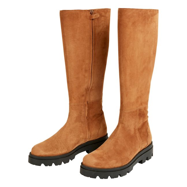 Suede boots - Women's collection  | Camel