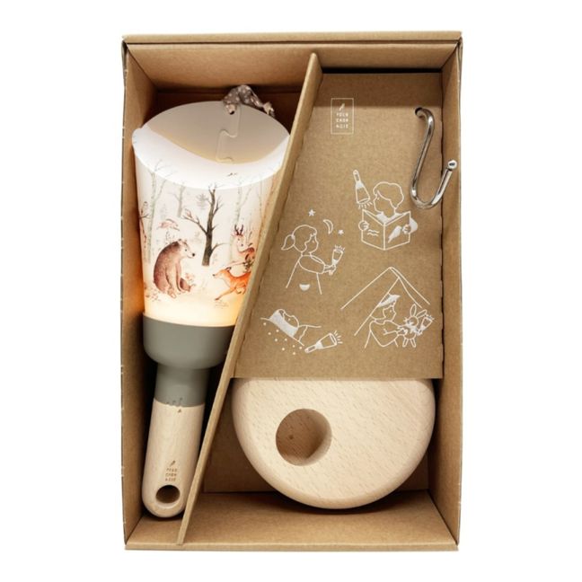 Lampe nomade enfant Forêt enchantée  | Taupe