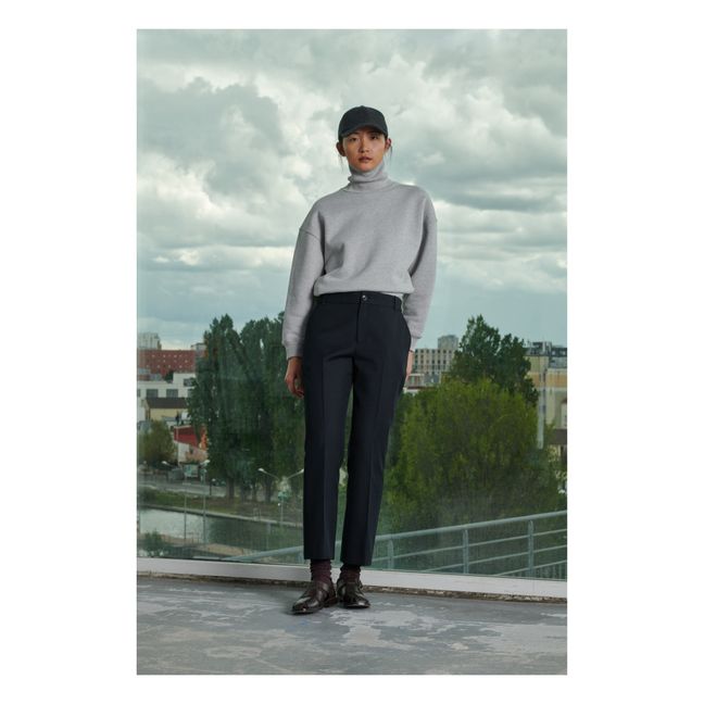Sudadera de algodón orgánico Vito | Gris Jaspeado