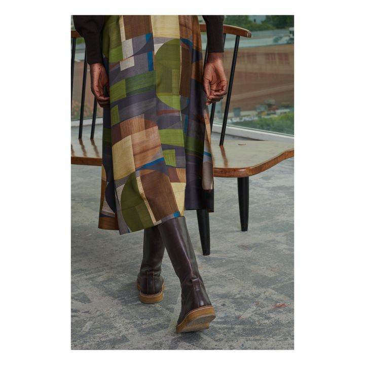 Versailles silk skirt | Marrón- Imagen del producto n°4