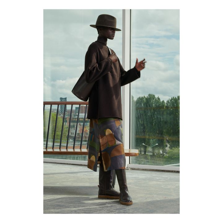 Versailles silk skirt | Marrón- Imagen del producto n°3