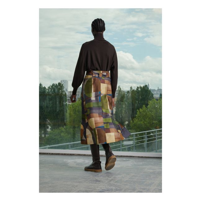Jupe Versailles Soie | Marrón