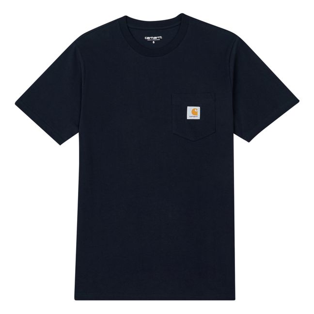 Cotton Pocket T-shirt | Midnight blue