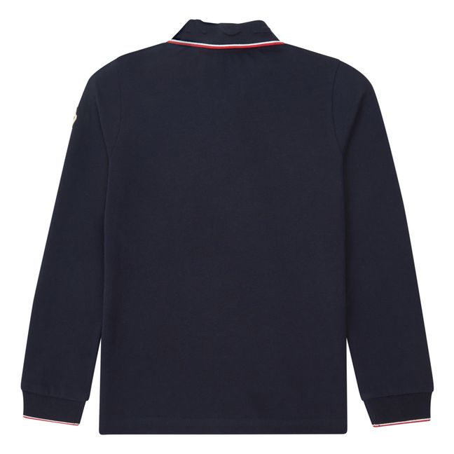 Polo Manches Longues Logo | Bleu marine